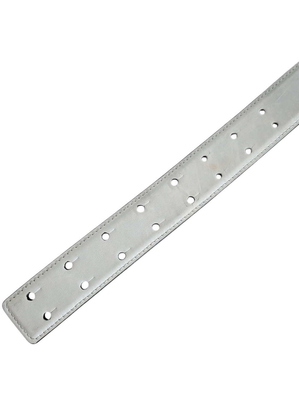 Moschino White Leather Logo Belt - Picture 6 of 11